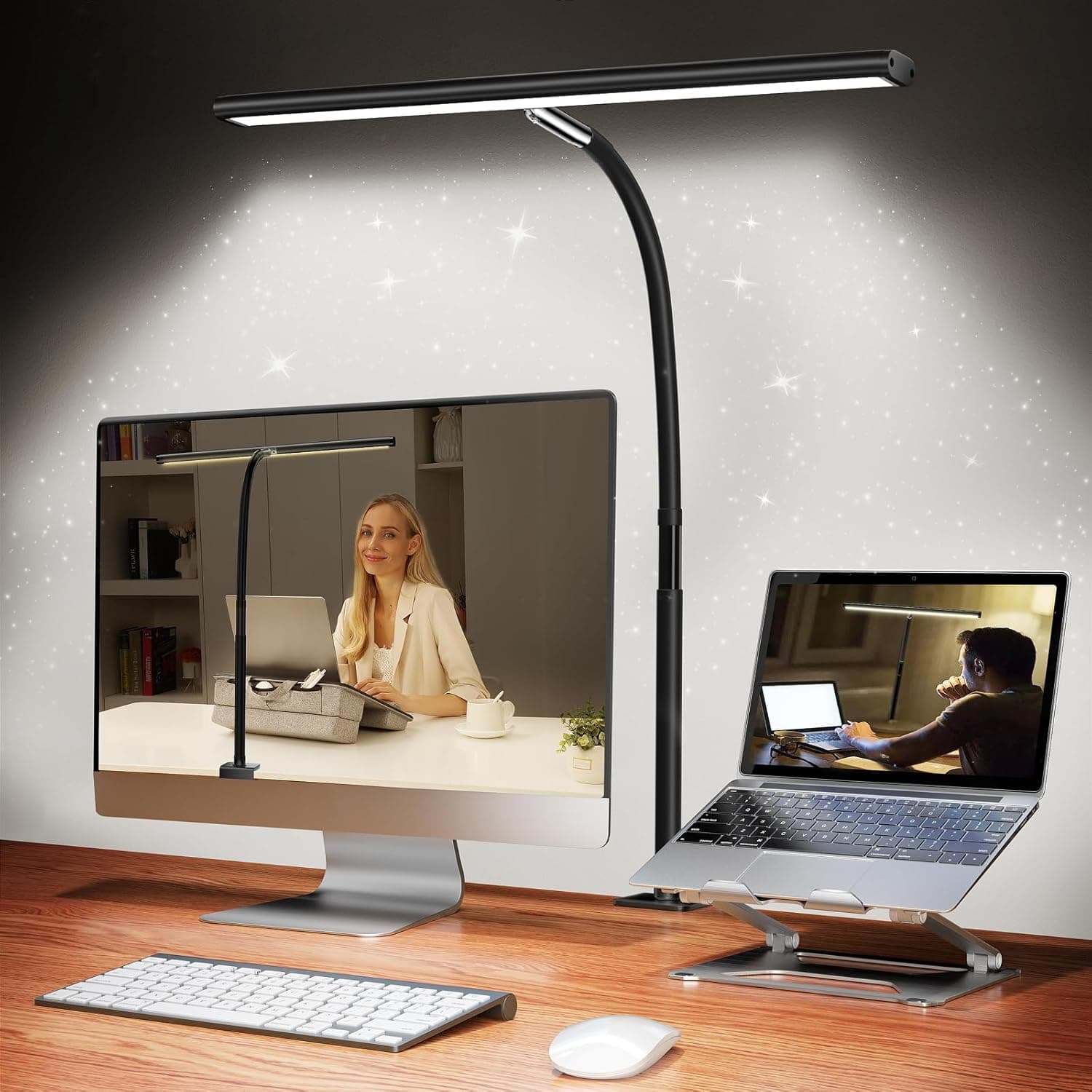 ShineTech LED Desk Lamp with Clamp