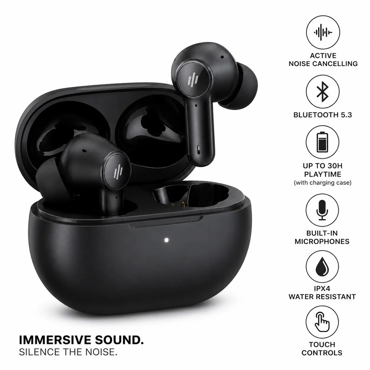 Wireless Noise-Cancelling Earbuds
